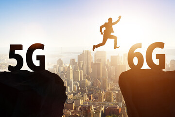 Concept of moving from 5g technology to 6g