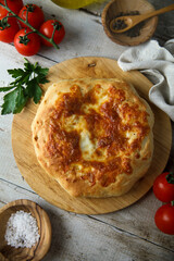 raditional cheese pie or pizza