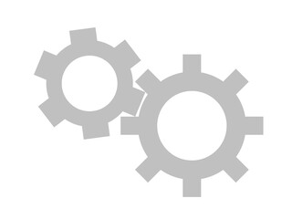 噛み合うギアアイコンA：灰色