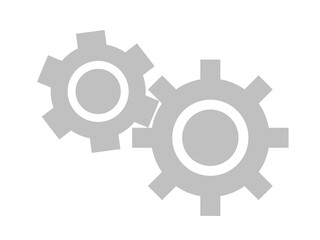 噛み合うギアアイコンB：灰色