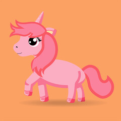 cute magical unicorn vector. Vector illustration