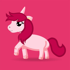 cute magical unicorn vector. Vector illustration