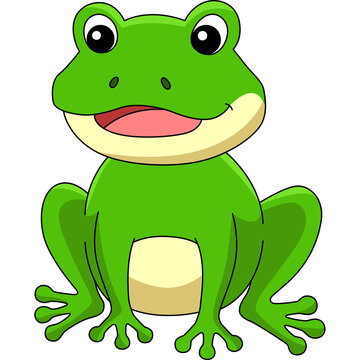 Frog Cartoon Colored Clipart Illustration