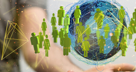 Structure of world economy, communication network global