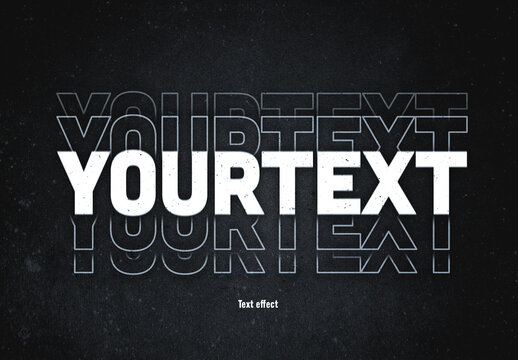Retro Repeating Text Effect