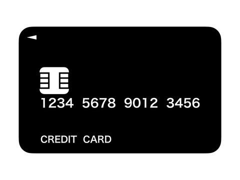 クレジットカードアイコンA：黒