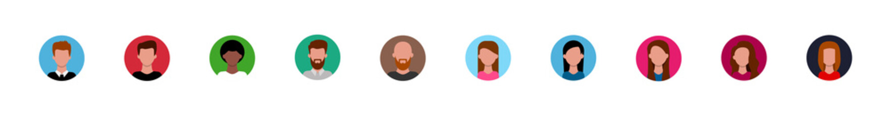 Man and woman silhouette icon. Avatar profile. Vector illustration. - obrazy, fototapety, plakaty
