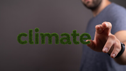 climate modern green 3d word