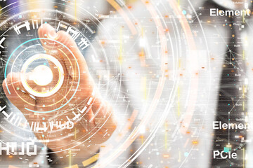 Global network. Blockchain. 3D illustration. Neural networks and artificial intelligence. Abstract