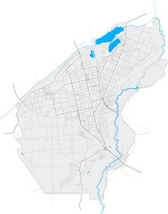 Irpin, Ukraine Black and White high resolution vector map