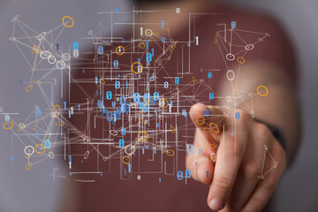 Business intelligence analyst dashboard on virtual