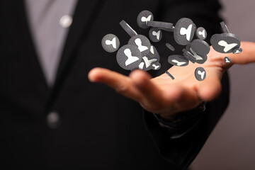 conference team work connection digital concept