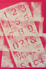 numbers and signs stencil background