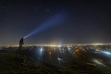 Wild camping sunset and nightscape images on Slemish Mountain, Ballymena, County Antrim, Northern Ireland