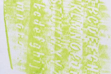 green stencil background
