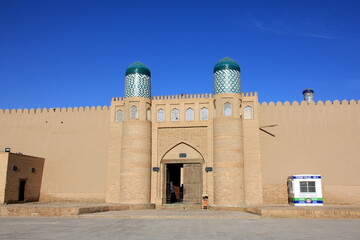 Fototapeta premium ウズベキスタンのヒヴァ都市風景