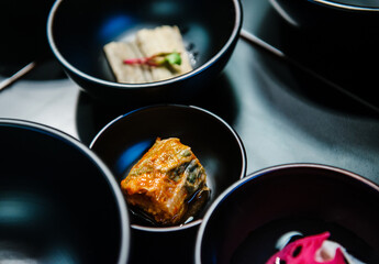 Korean food appetizers ready to be served