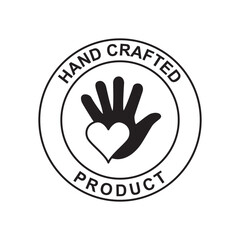 Obraz premium Handcrafted product label icon in black flat glyph, filled style isolated on white background