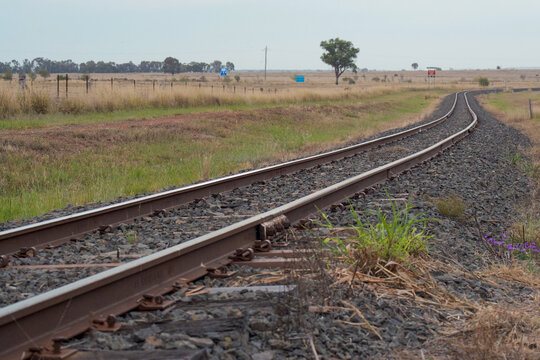 Old Railway Track in Open Fields