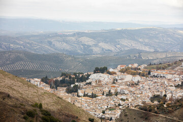 Fototapeta na wymiar Aerial view of Cazorla stone town in the province of Jaén, Andalusia, Spain