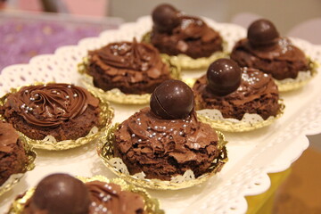 chocolate cupcakes on a plate