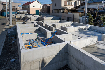 Obraz premium 分譲住宅の基礎