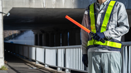 Fototapeta premium 建設業・警備員・ガードマン イメージ