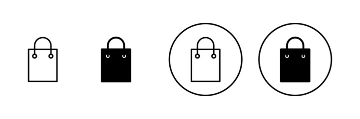 Shopping bag icons set. shopping sign and symbol