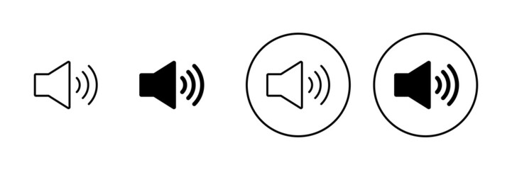 Speaker icons set. volume sign and symbol. loudspeaker icon. sound symbol