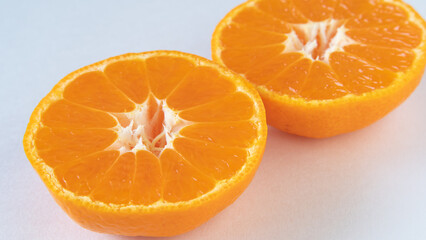 切った日本のみかん”Japanese Satsuma”