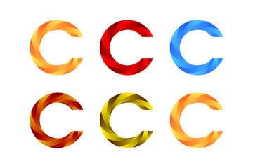 Letter C Gradient Logo Set