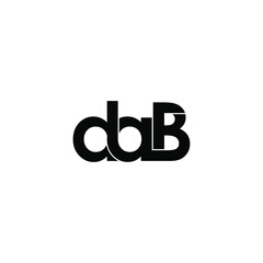 dab letter original monogram logo design