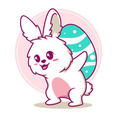 Easter bunny cartoon illustration