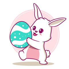 Easter bunny cartoon illustration