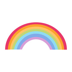 シンプルでかわいい虹のイラスト