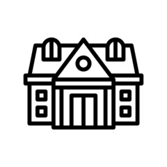 mansion line style icon. vector illustration for graphic design, website, app