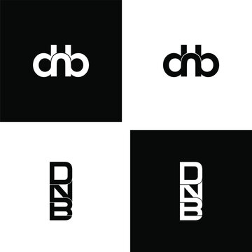 dnb letter original monogram logo design set