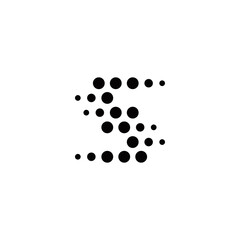 s initial technology logo design vector template