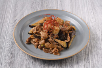 茄子と豚肉の味噌炒め