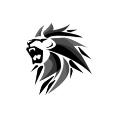 Business logo, lion head icon concept, vector illustration