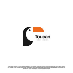 Toucan macaw bird animal logo icon symbol template vector. © restu