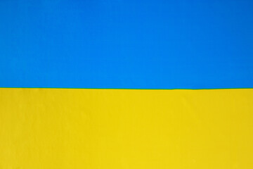 Blue and yellow colors flag of Ukraine.