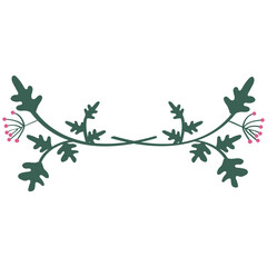 Pink flowers ornament vector illustration in flat color design