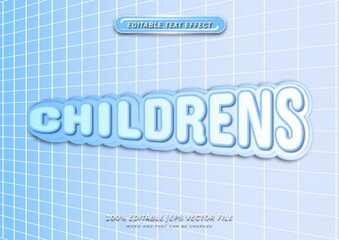 Childrens day editable text effect