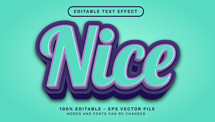 Editable text effect - nice 3d style concept