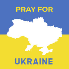 Ukraine flag praying concept vector illustration. Pray For Ukraine peace. Save Ukraine from russia.