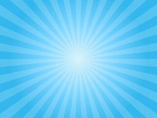 集中線×ドットの水色背景