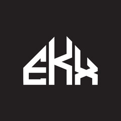 EKX letter logo design on black background. EKX creative initials letter logo concept. EKX letter design.