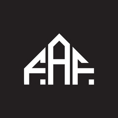 FAF letter logo design on black background. FAF creative initials letter logo concept. FAF letter design.