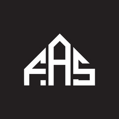FAS letter logo design on black background. FAS creative initials letter logo concept. FAS letter design.